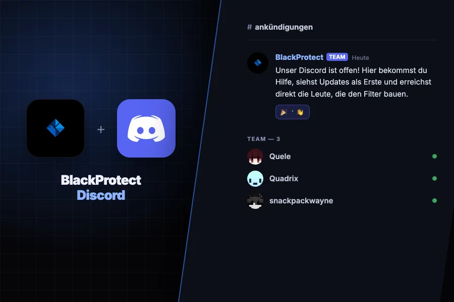 Der BlackProtect-Discord