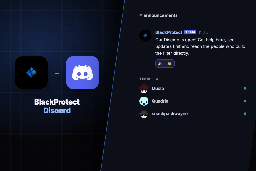 The BlackProtect Discord